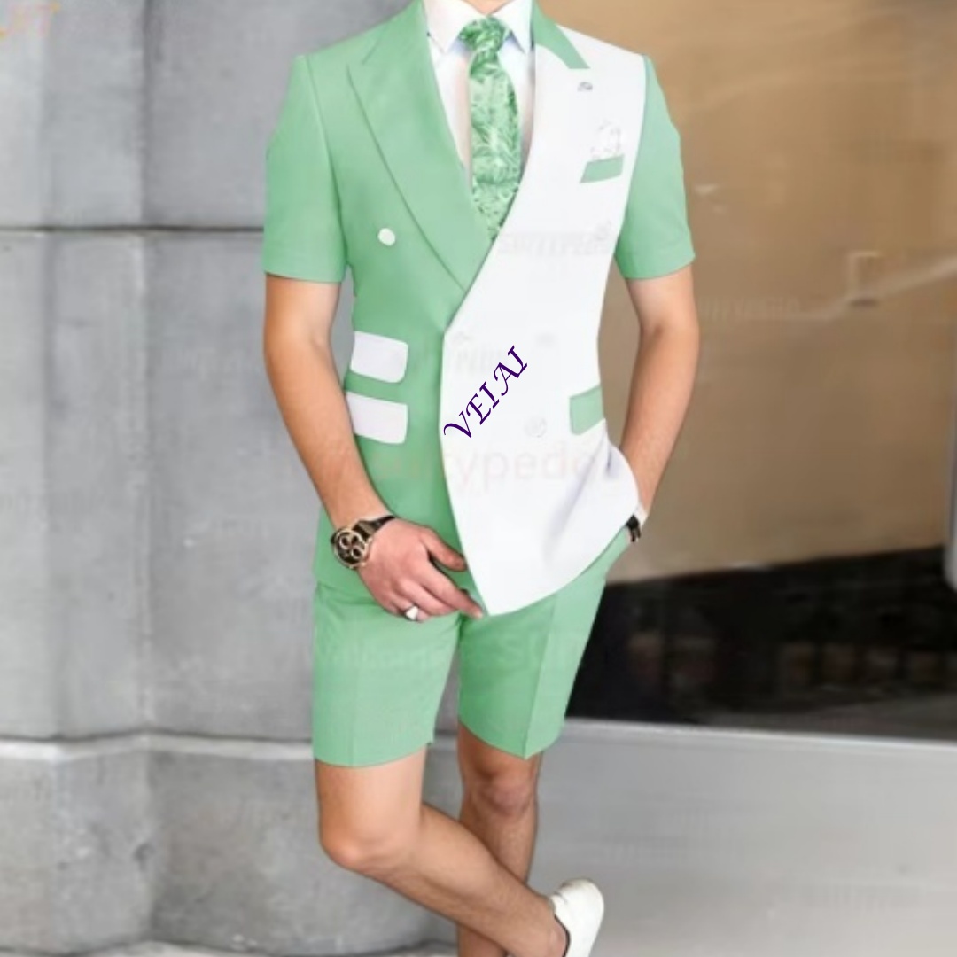 Men Formal Wear Wedding - Summer Men's 2-Piece Casual Suit Set