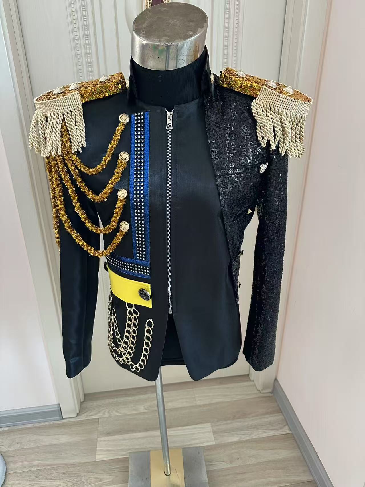 Men Formal Wear Wedding - New Men Tassel Royal Jacket Wedding
