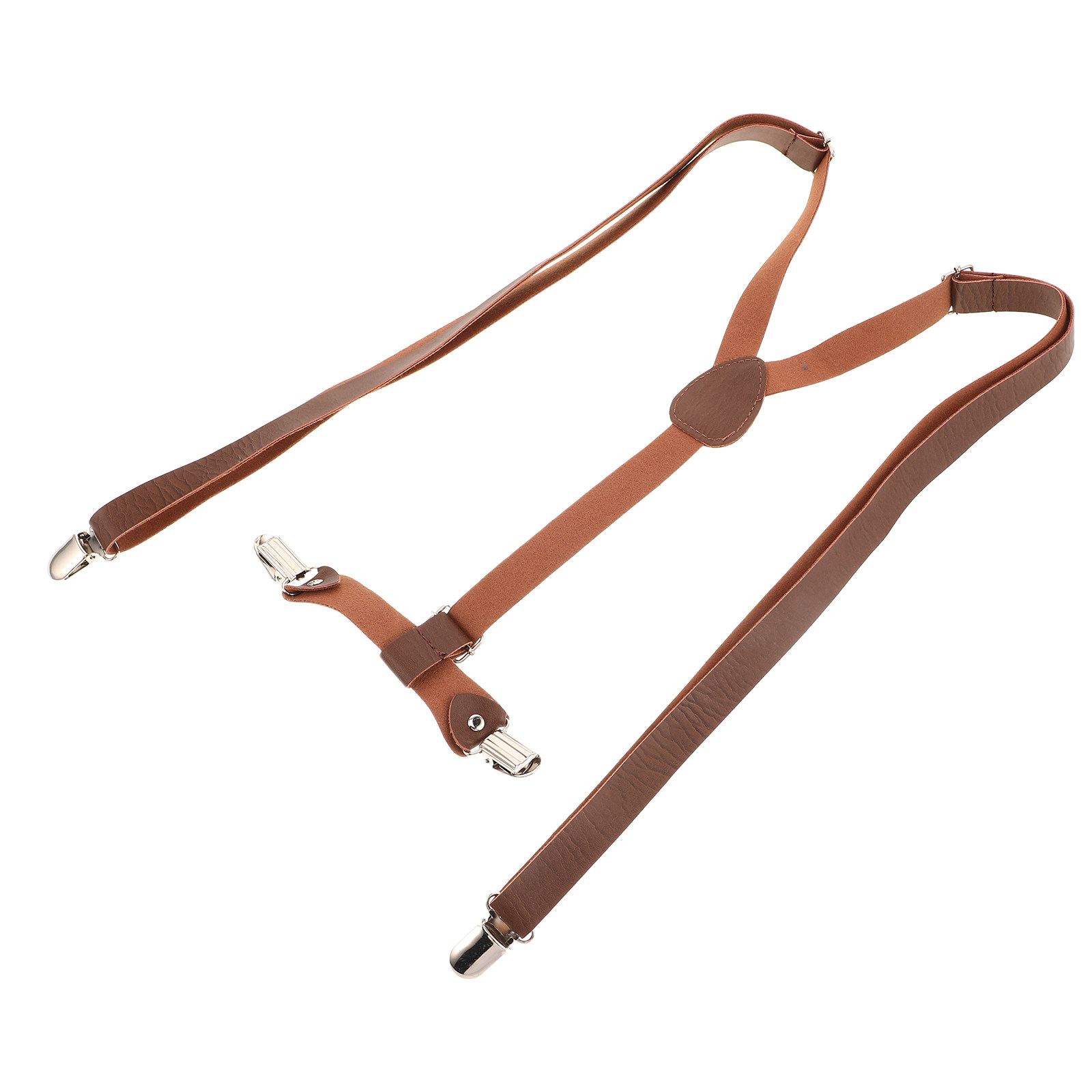 Men'S Formal Wear With Suspenders - Adjustable Y-Shape Pu Suit Suspenders For