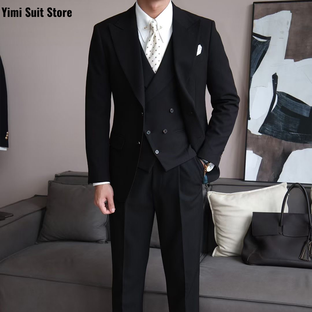 Black High Quality Men's Suits - đánh giá và giá Men Formal Wear Modern