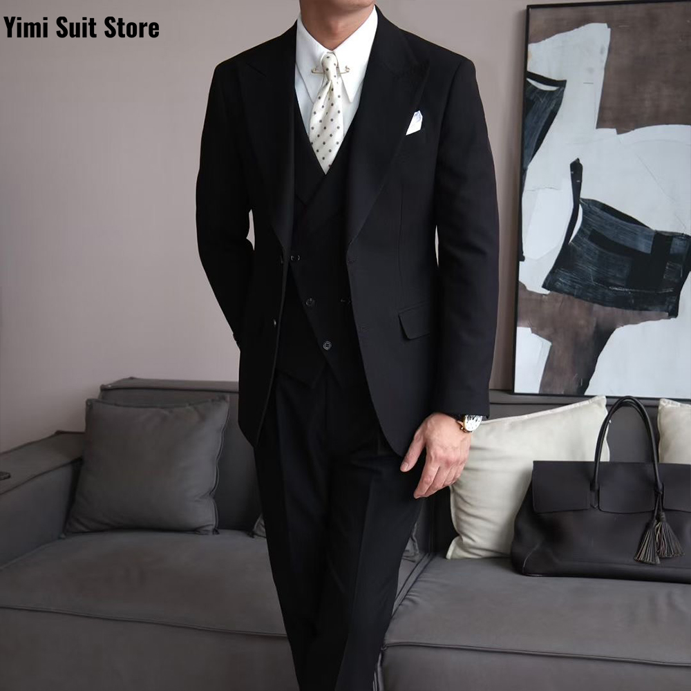 Black High Quality Men's Suits - đánh giá và giá Men Formal Wear Modern