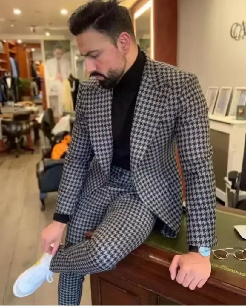 Houndstooth Vintage Men's Suit - đánh giá và giá Men'S Vintage Formal Wear