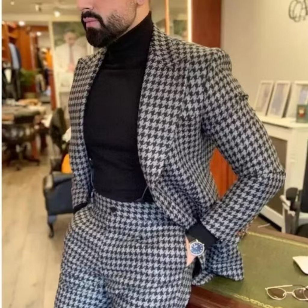 Houndstooth Vintage Men's Suit - đánh giá và giá Men'S Vintage Formal Wear