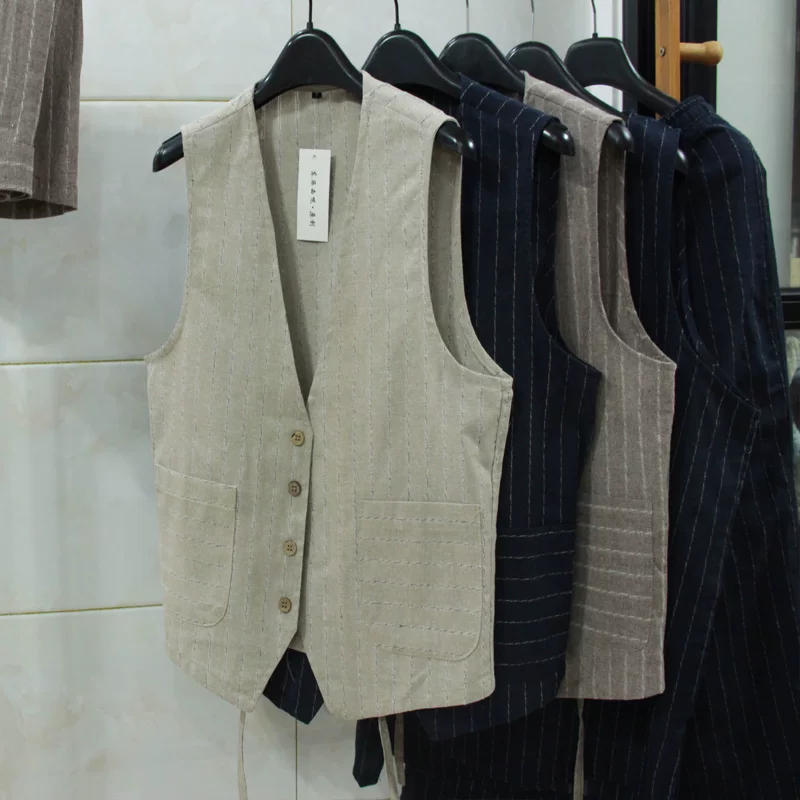 British Casual Linen Vest for  - đánh giá và giá Men Formal Wear For Summer