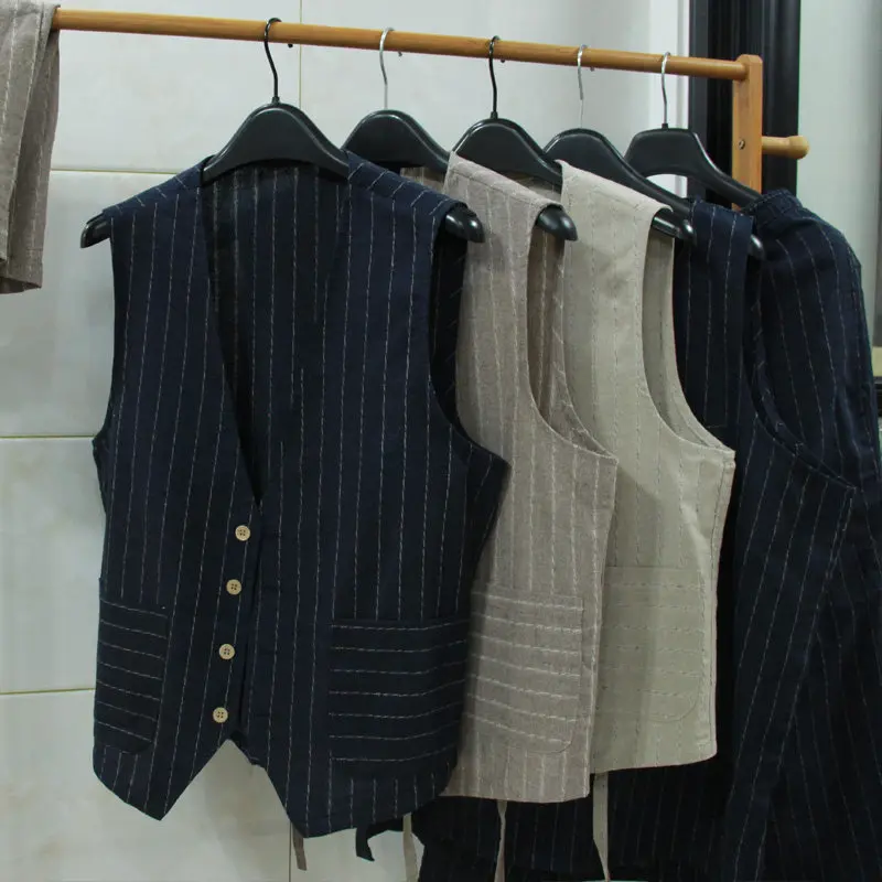 British Casual Linen Vest for  - đánh giá và giá Men Formal Wear For Summer