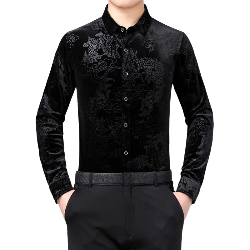 Men's Long Sleeve Shirt Chines - đánh giá và giá Men Formal Party Wear Dress