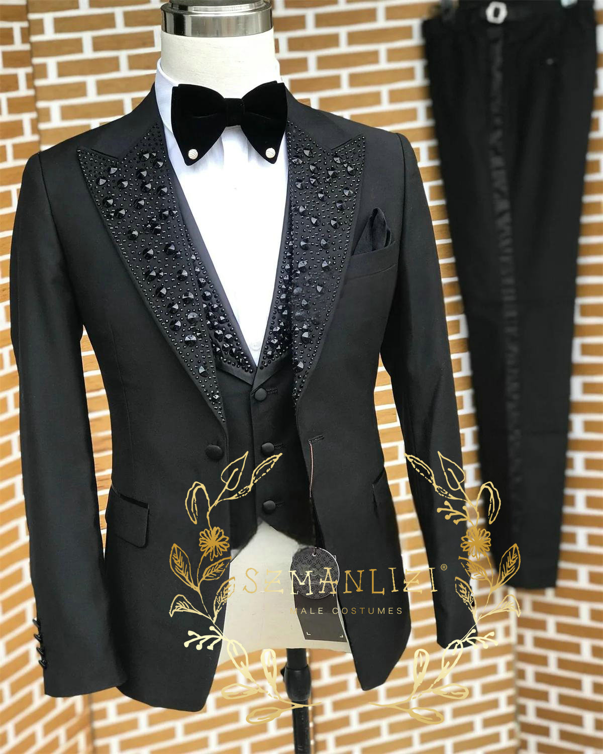 Black Men Suits Luxury Stone C - đánh giá và giá Men Formal Wear Wedding