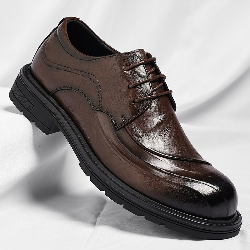 Brown Burnished Genuine Leathe - đánh giá và giá Men Formal Wear Wedding