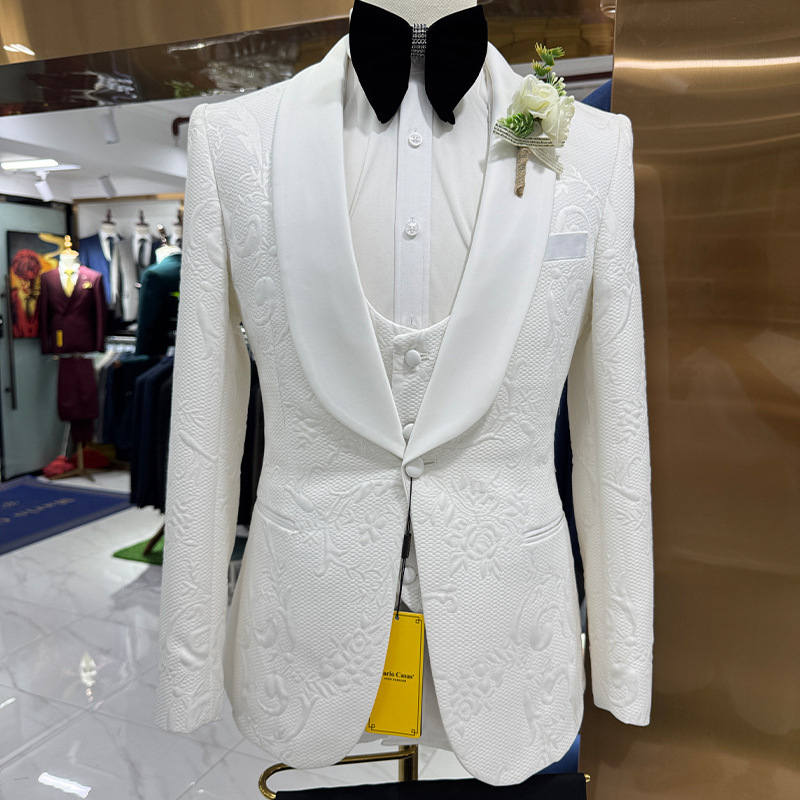 Men Wedding Suit White 3 Piece - đánh giá và giá Men Formal Wear Wedding