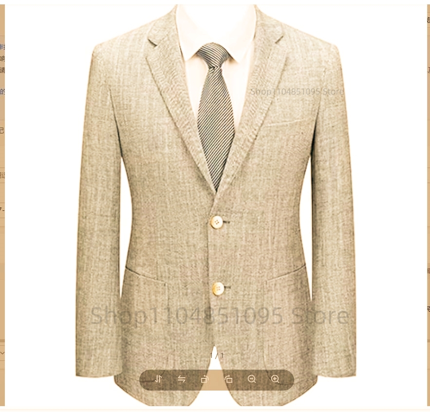 Men's Slim Fit Linen Suit Blaz - đánh giá và giá Men Formal Wear For Summer