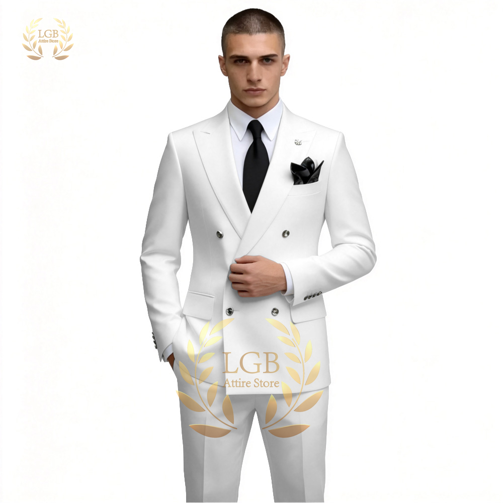 Men's White Double Breasted Su - đánh giá và giá Men'S Formal Dinner Wear