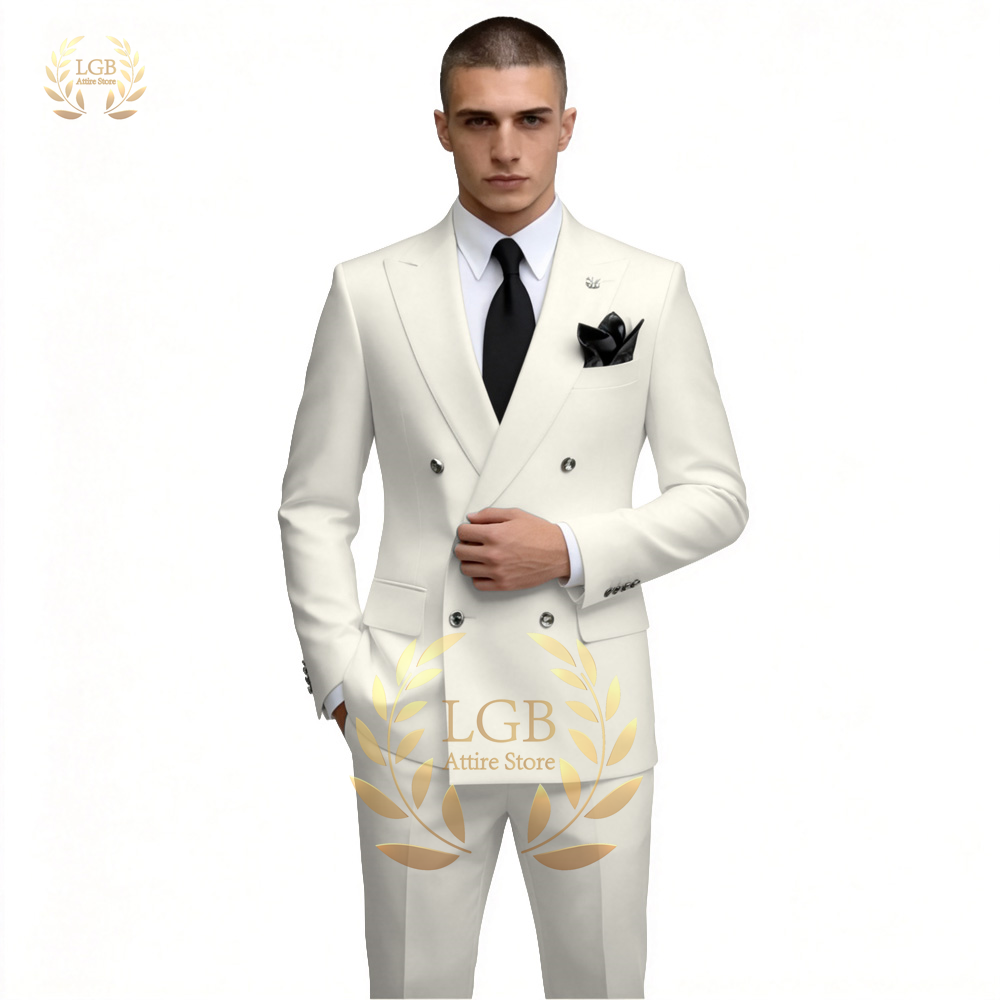 Men's White Double Breasted Su - đánh giá và giá Men'S Formal Dinner Wear
