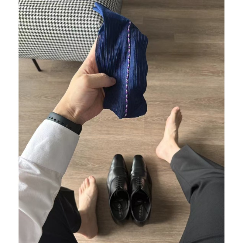 Male Dress Socks Blue Black Fo - đánh giá và giá Men'S Vintage Formal Wear