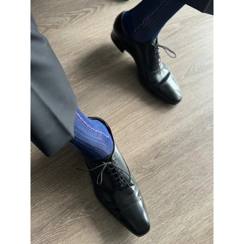 Male Dress Socks Blue Black Fo - đánh giá và giá Men'S Vintage Formal Wear