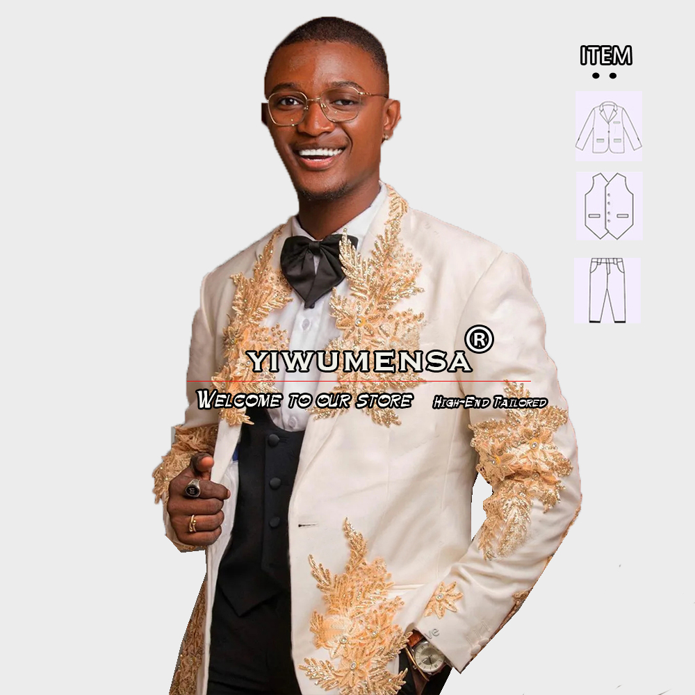 Customized 3 Pieces Suits Men  - đánh giá và giá Men Formal Wear Wedding