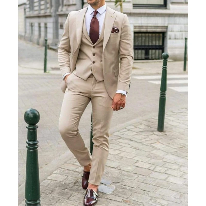Notch Lapel Men Suits Slim Fit - đánh giá và giá Men'S Formal Dinner Wear