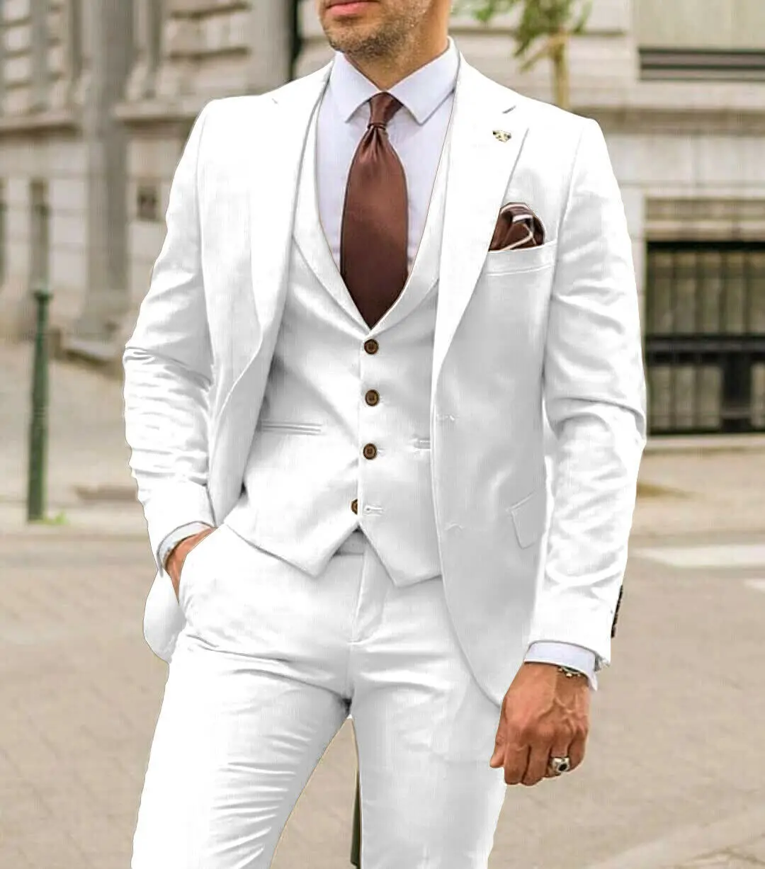 Notch Lapel Men Suits Slim Fit - đánh giá và giá Men'S Formal Dinner Wear